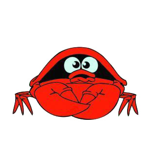 Scared crab listed in fish decals.