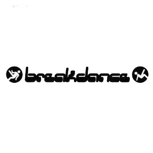 Breakdance break dance music listed in music and bands decals.