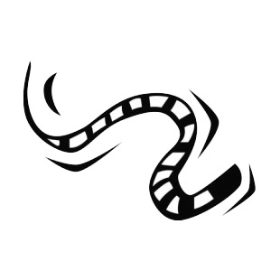 Striped snake listed in snakes decals.