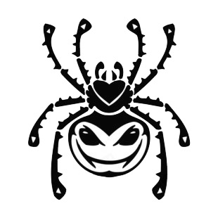 Spider with angry face listed in spiders decals.