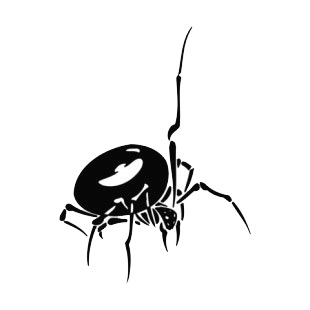 Black widow listed in spiders decals.
