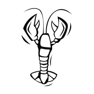 Lobster listed in fish decals.