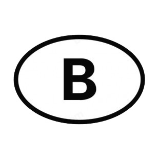 Letter B sign listed in other signs decals.