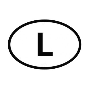 Letter L sign listed in other signs decals.