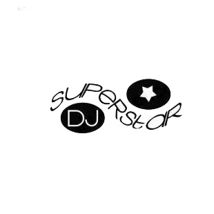 DJ Superstar music listed in music and bands decals.