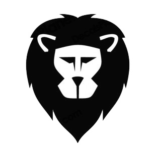 Lion head logo listed in more animals decals.