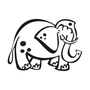 Elephant listed in more animals decals.
