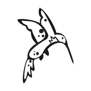 Hummingbird listed in more animals decals.