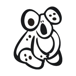 Teddy bear plush listed in more animals decals.