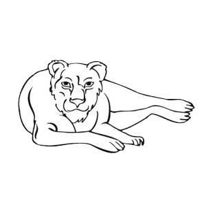 Lion laying down listed in more animals decals.