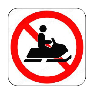 No snowmobiling allowed sign listed in other signs decals.