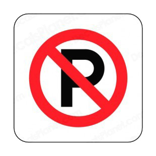 No parking allowed sign listed in other signs decals.