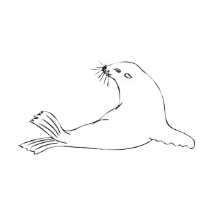 Seal looking back listed in more animals decals.