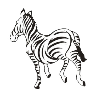 Zebra running listed in more animals decals.
