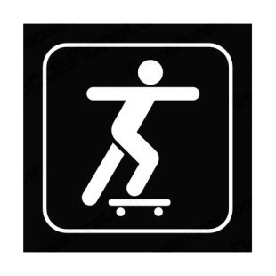 Skateboarding sign listed in other signs decals.