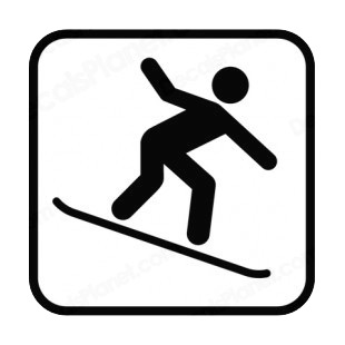 Snowboarding sign listed in other signs decals.
