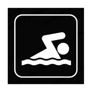 Swimming sign listed in other signs decals.