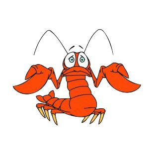 Sad lobster listed in fish decals.