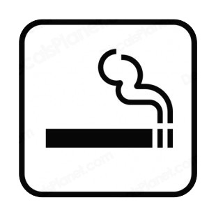 Smoking sign listed in other signs decals.