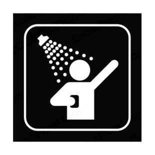Shower sign listed in other signs decals.