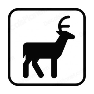 Deer sign listed in other signs decals.