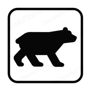Bear sign listed in other signs decals.