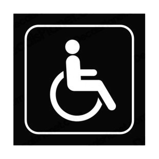 Handicap sign listed in other signs decals.