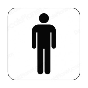 Men toilet sign  listed in other signs decals.