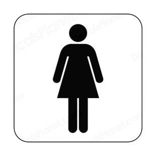 Women toilet sign listed in other signs decals.