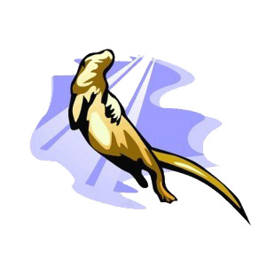 Brown otter underwater listed in fish decals.