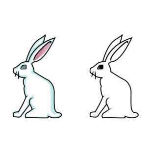 Two rabbits sitting down listed in rabbits decals.