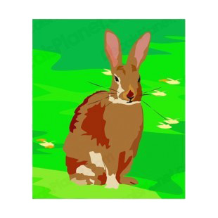 Brown hare sitting down listed in rabbits decals.