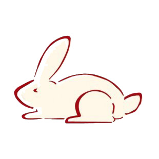 Bunny sketch listed in rabbits decals.