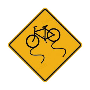 Pavement is slippery when wet warning sign listed in road signs decals.
