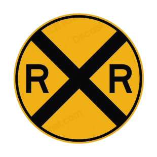 Rail road warning sign listed in road signs decals.