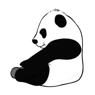 Panda sitting down listed in more animals decals.