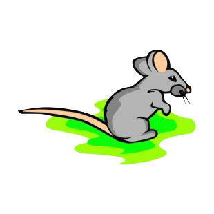 Grey mice with long tail listed in rodents decals.