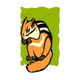 Chipmunk eating listed in rodents decals.