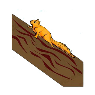 Squirrel walking on a branch listed in rodents decals.