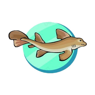 Brown shark fish listed in fish decals.