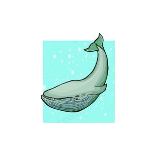 Whale underwater listed in fish decals.