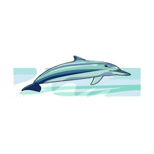 Dolphin underwater listed in fish decals.