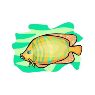 Orange clownfish listed in fish decals.