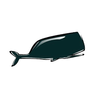 Whale sketch listed in fish decals.