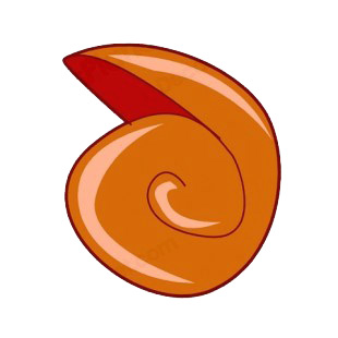 Brown snail shell listed in fish decals.