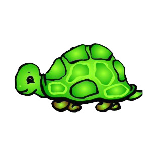 Green turtle listed in fish decals.