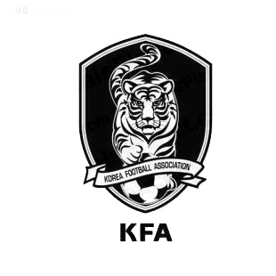 Korea football association soccer team listed in soccer teams decals.