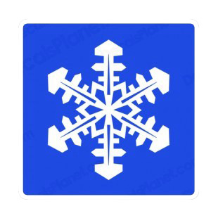 Snowflake sign listed in road signs decals.