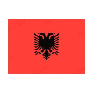 Albania flag listed in flags decals.