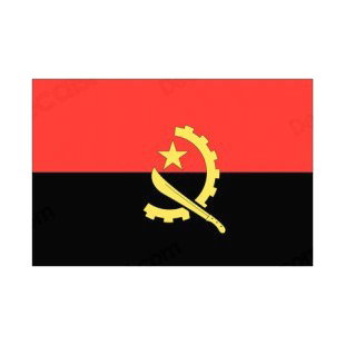 Angola flag listed in flags decals.